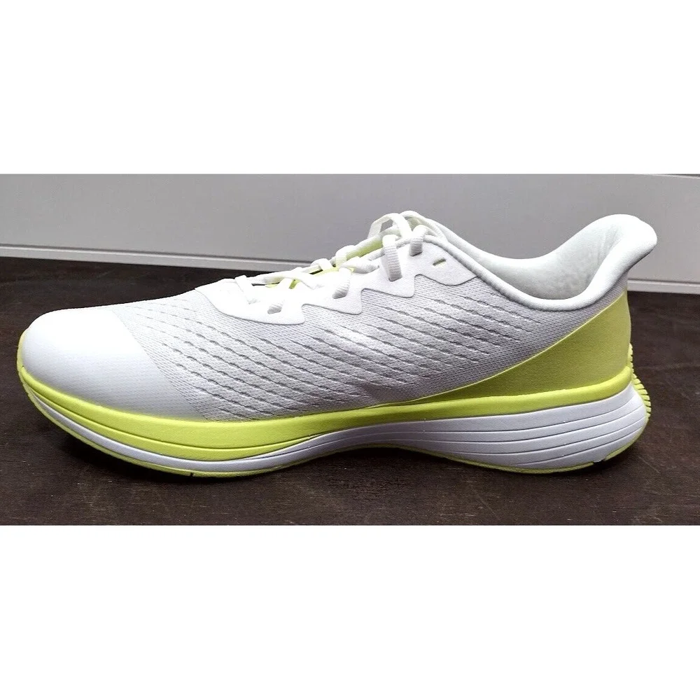 LANE EIGHT Relay Trainer M White Neon‎ Yellow Athletic Running Shoes Men US 12